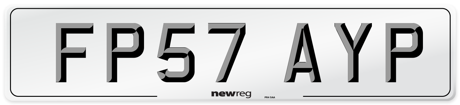 FP57 AYP Number Plate from New Reg